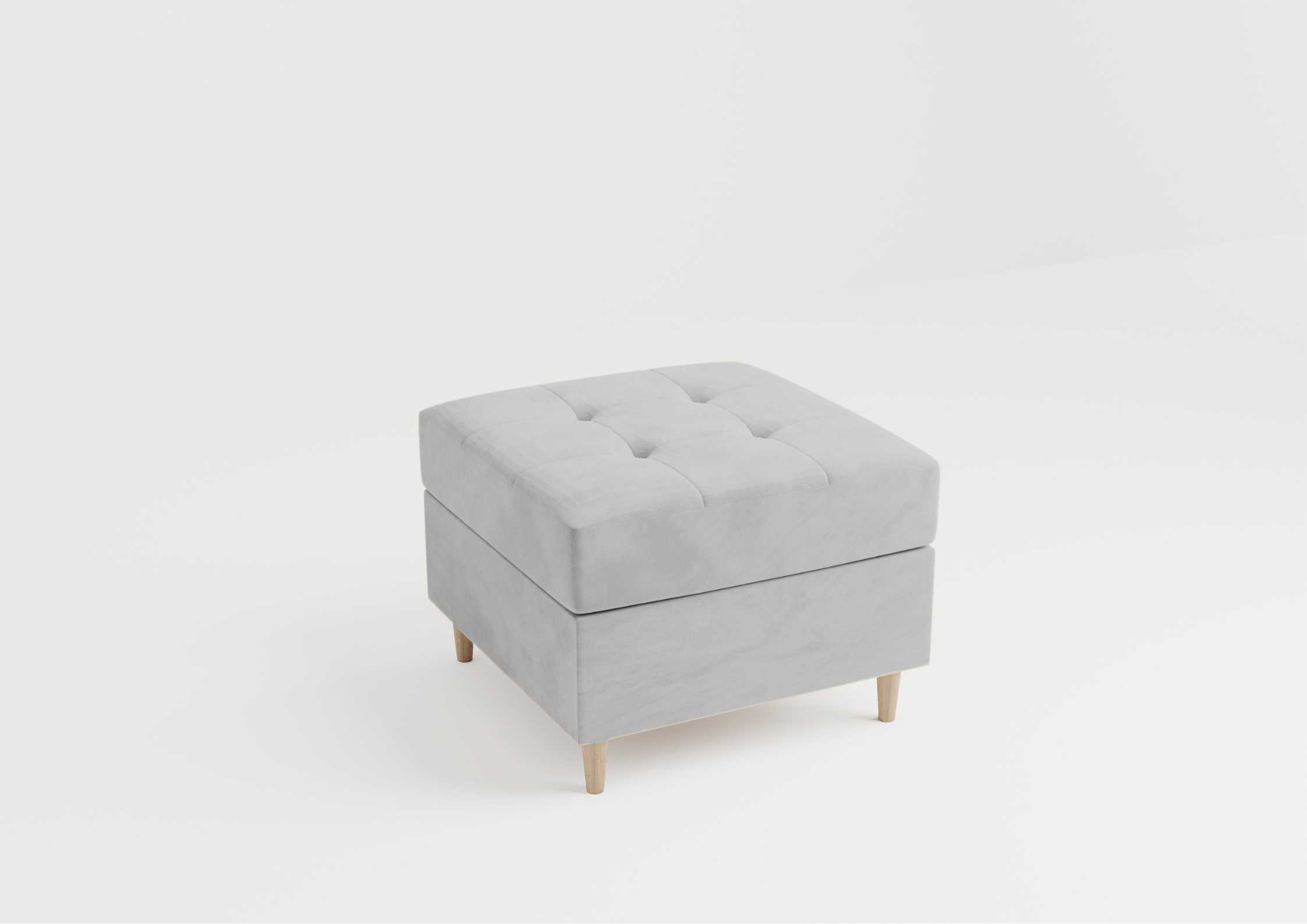 Szara pufa z przeszyciami